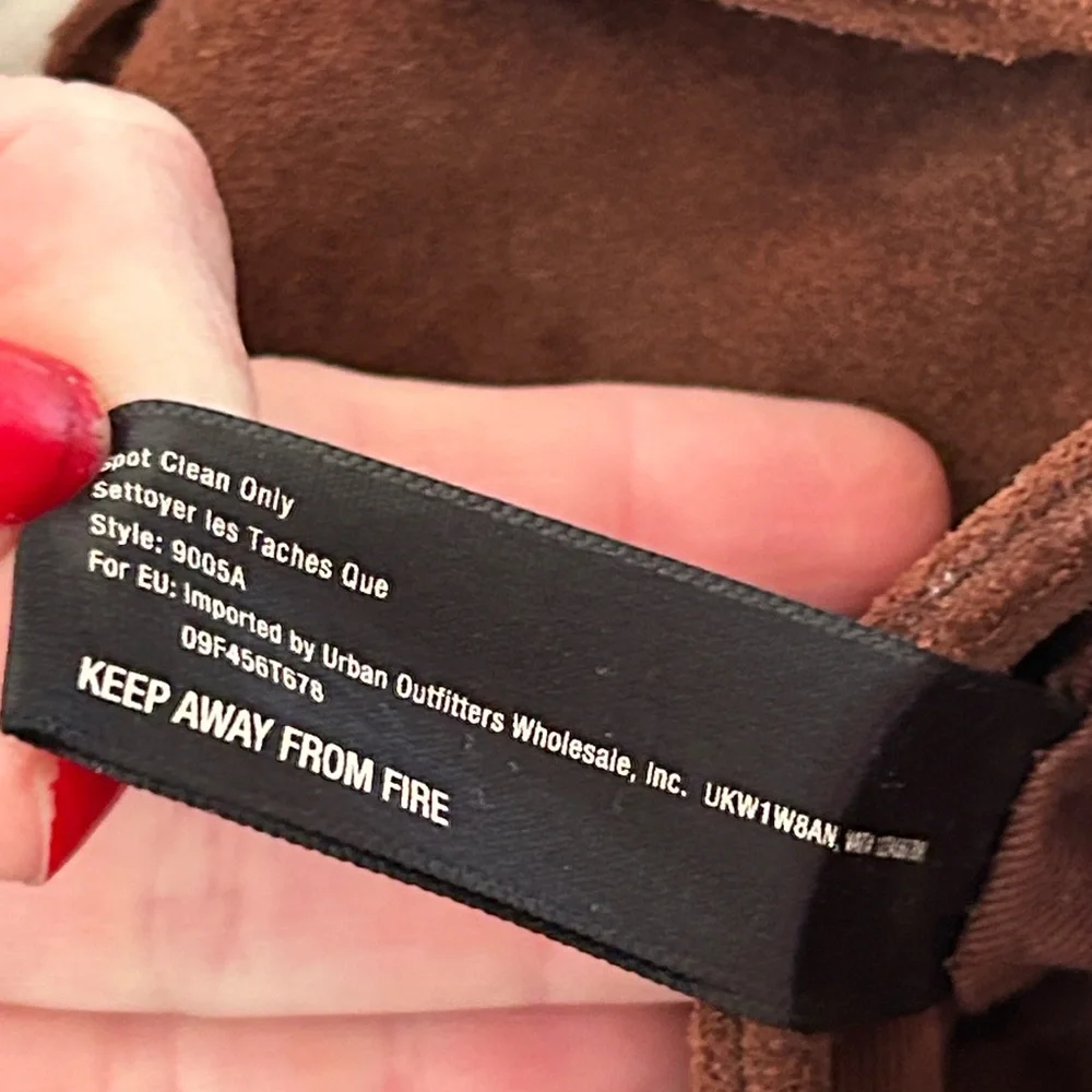 Genuine Suede Leather Crossbody Suede Tassel Bag Brown 2 Zip Festival Bag - Picture 14 of 16